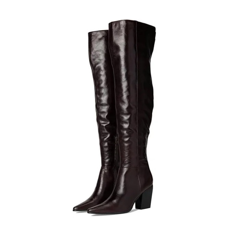 STEVE MADDEN Bramble Leather Over-The-Knee Boots - Picture 2 of 9
